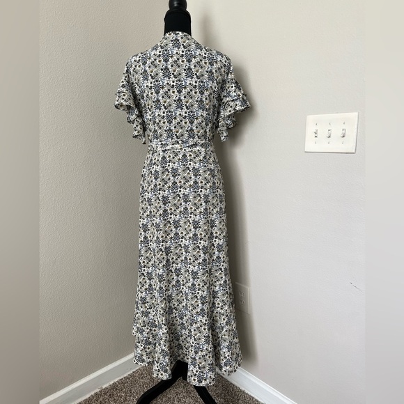 Max Studio Floral Wrap Hi-Low Ruffled Maxi Dress - Picture 5 of 7